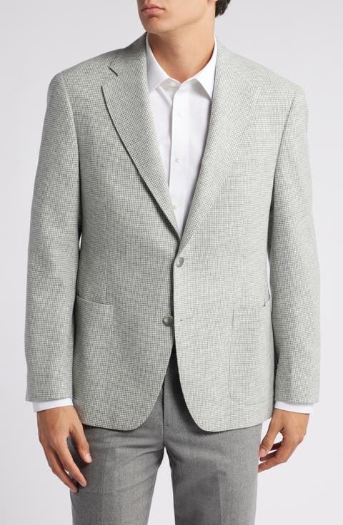 Iker Slim Fit Check Wool & Cashmere Jacket