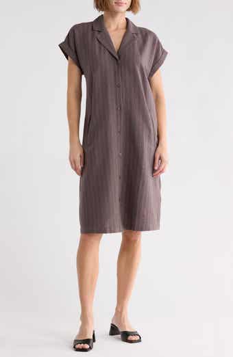 Cotton Blend Shirtdress