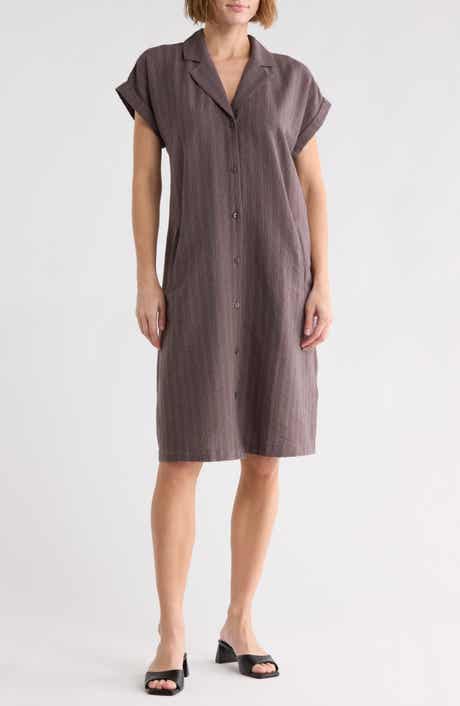 Cotton Blend Shirtdress