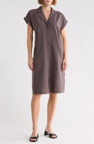 Eileen Fisher Cotton Blend Shirtdress