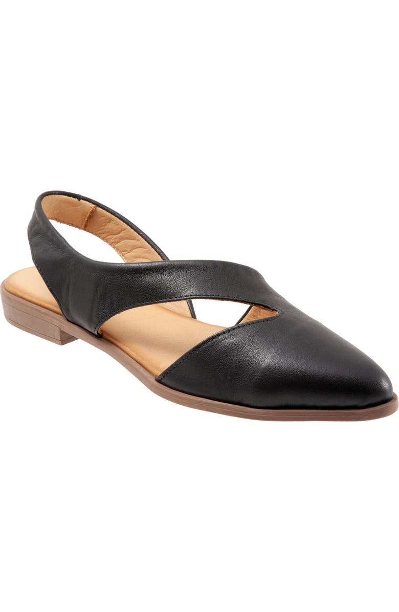 Bueno Bianca Pointed Toe Slingback Flat, Main, color,