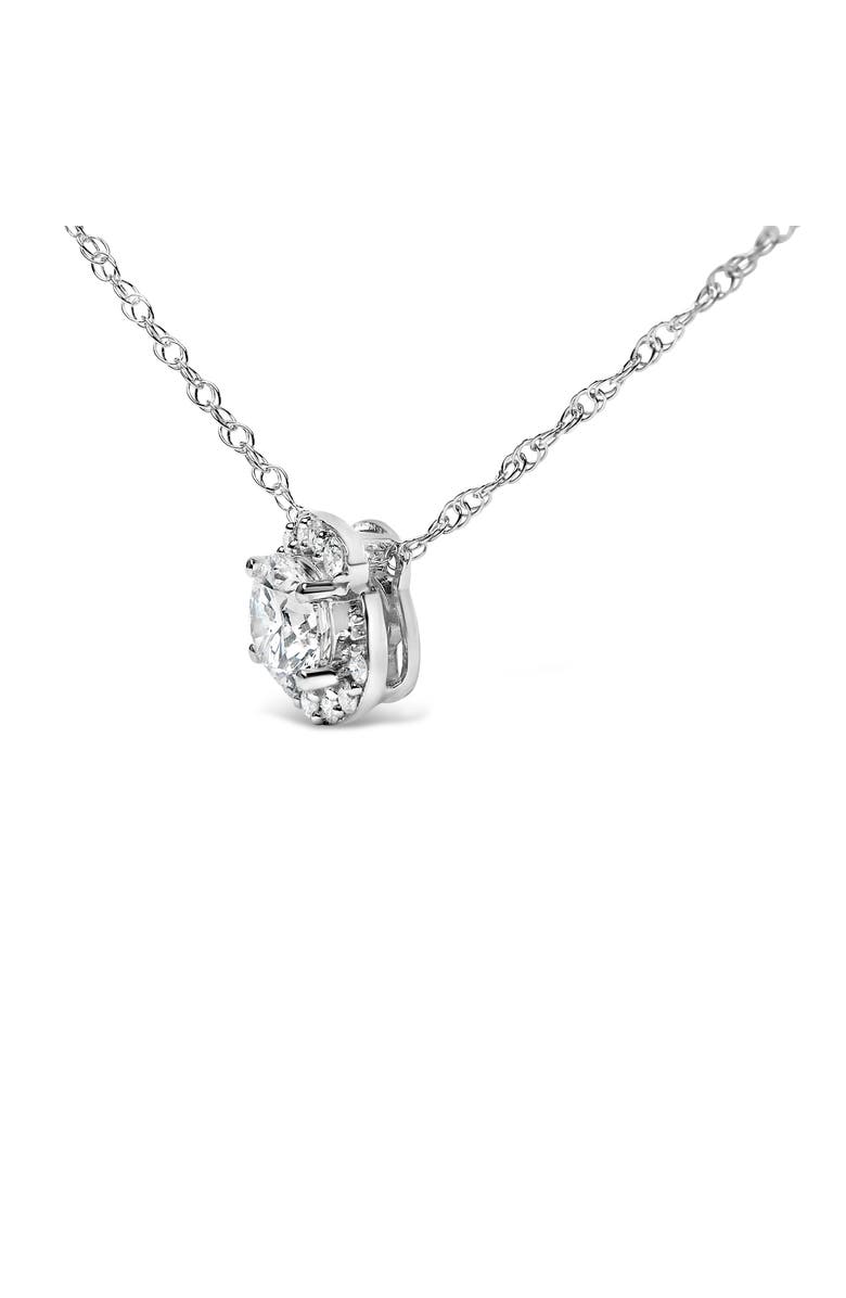 Haus of Brilliance .925 Sterling Silver 1.0 Cttw Lab Grown Round-Cut Diamond Pendant Necklace, Alternate, color, Silver