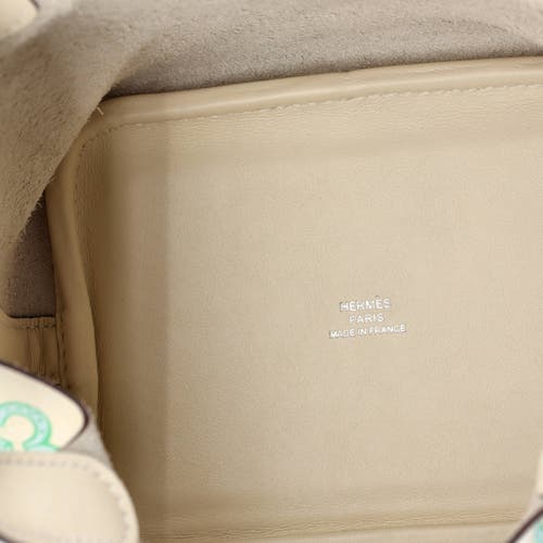 Pre-owned Hermes  Hermes Picotin Lock Bag Lucky Daisy Printed Swift Micro In Brown