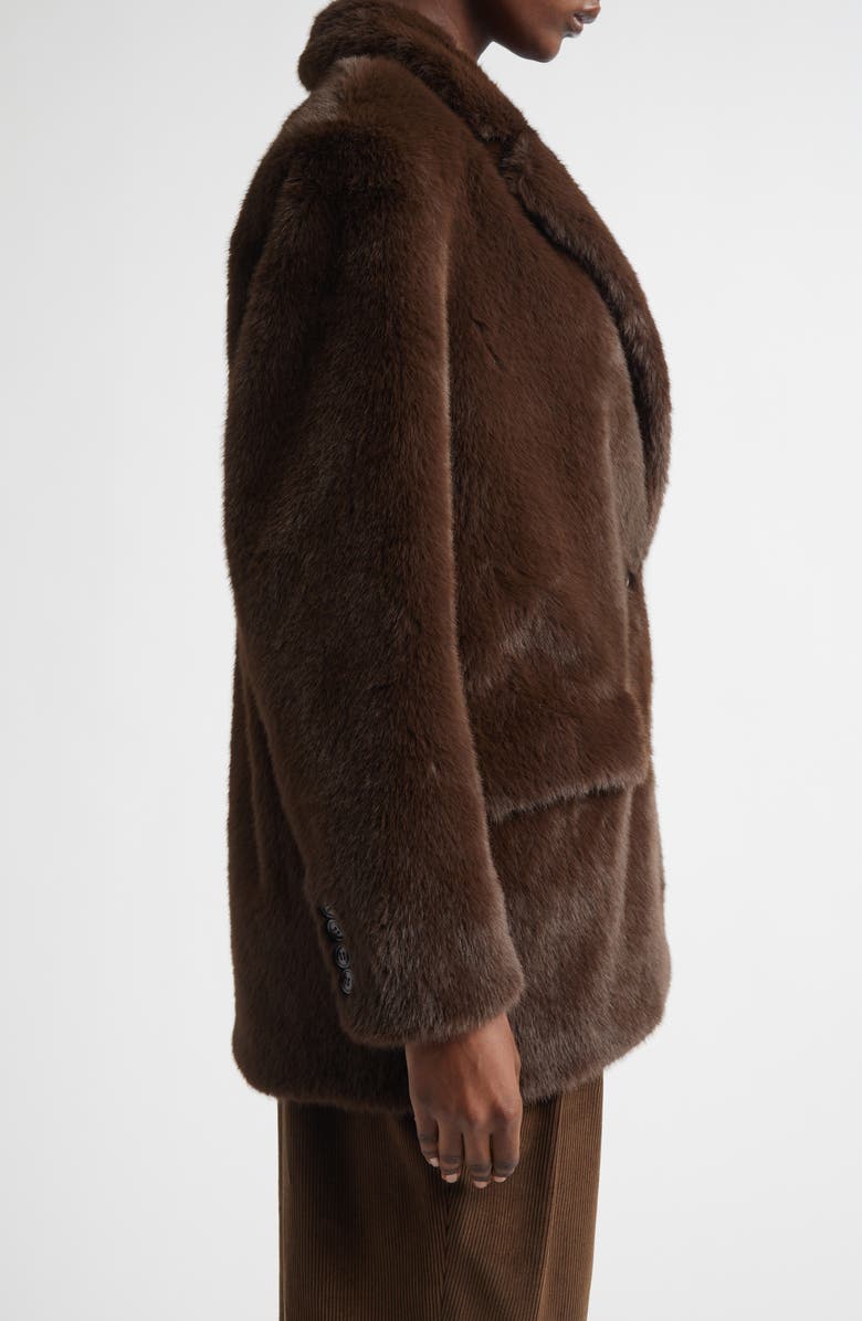 Stand Studio Emmie Faux Fur Jacket, Alternate, color, Brown