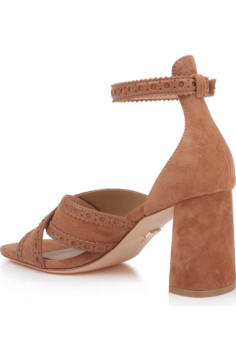 Badgley Mischka Collection Yanni Ankle Strap Sandal, Alternate, color, Coffee Suede