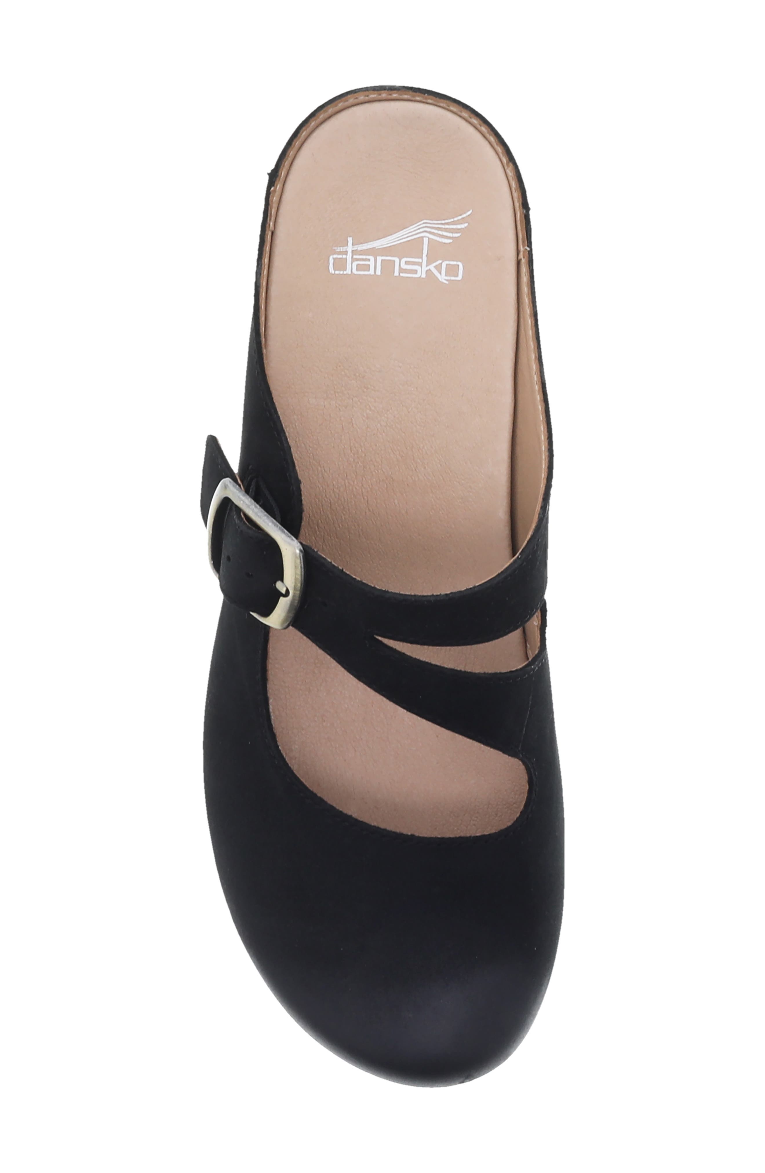 Britney Buckle Clog, Alternate, color, BLACK NUBUCK LEATHER