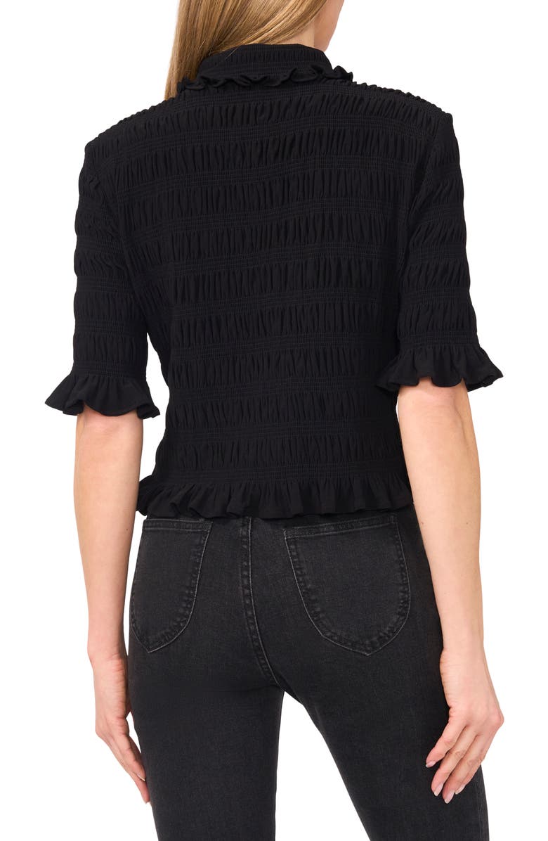 CeCe Smocked Button-Up Shirt, Alternate, color,