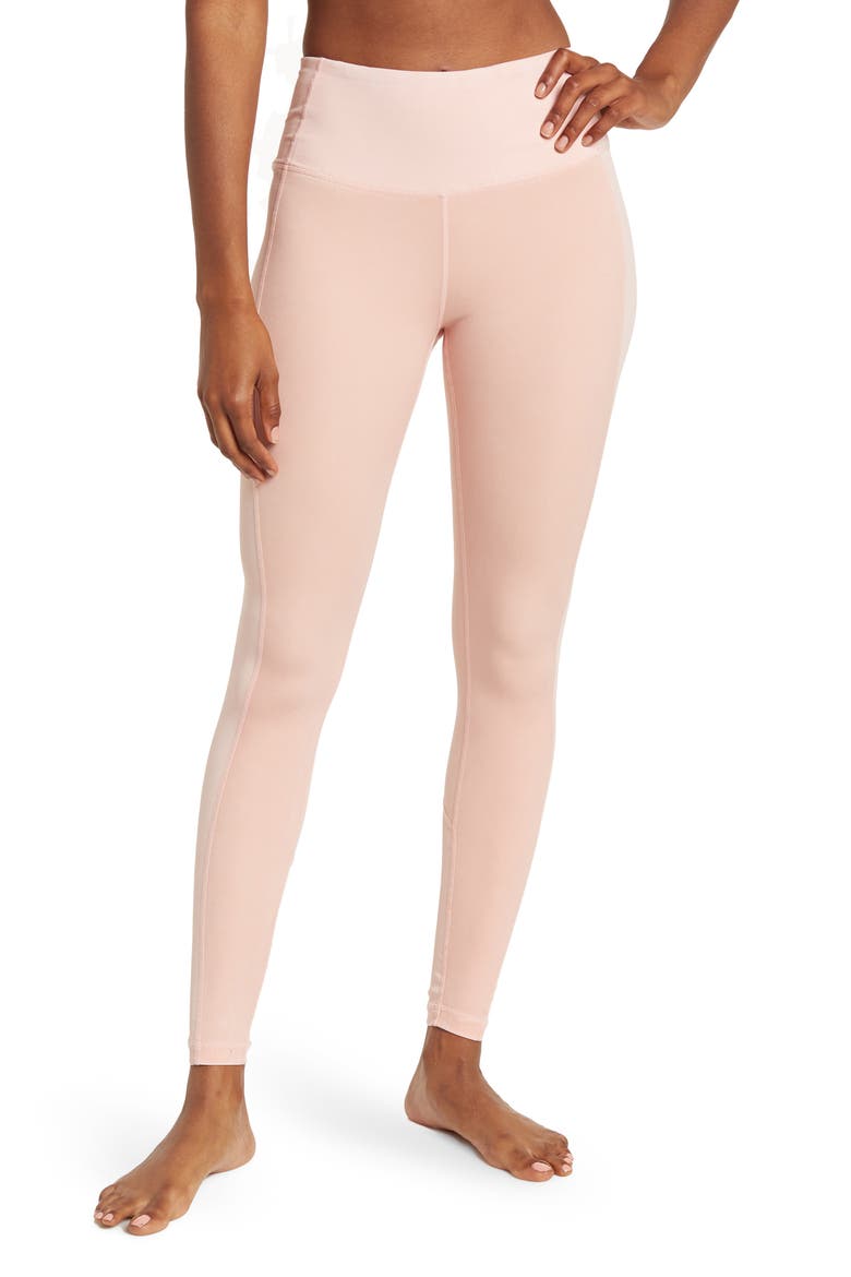 Stone Wash High Rise Leggings, Main, color, PUTTY PINK WASH
