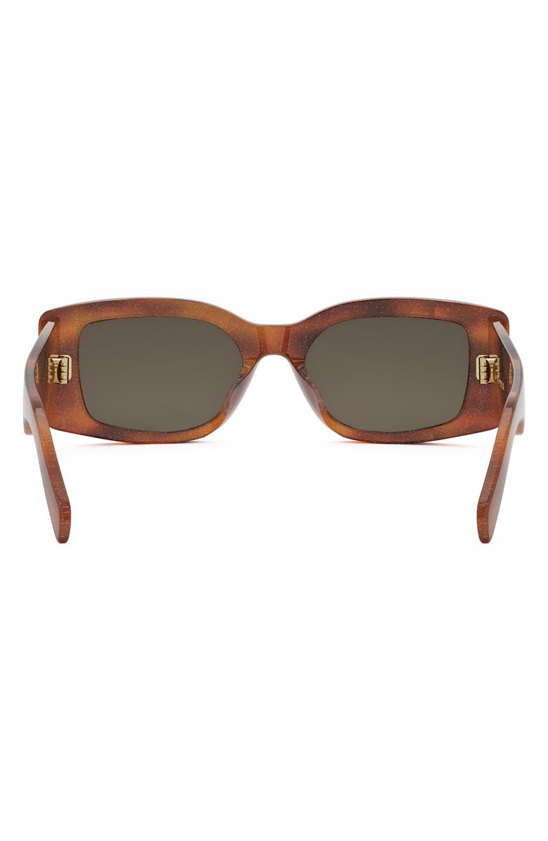 CELINE TRIOMPHE RECTANGULAR SUNGLASSE, Alternate, color, Blonde Havana / Brown