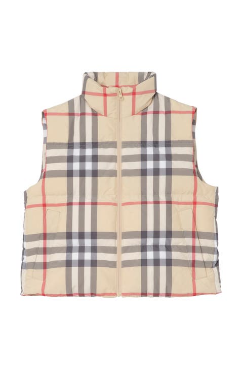 Check Puffer Gilet