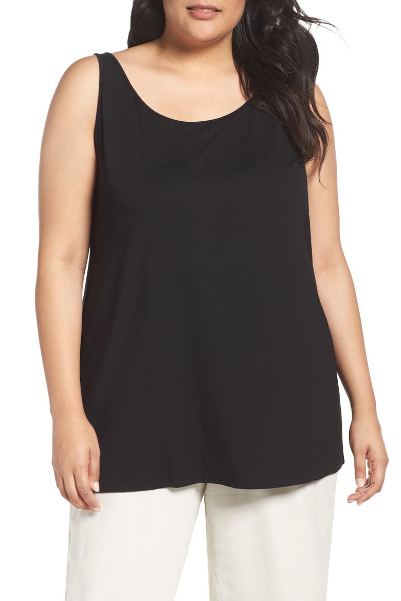 Lightweight Jersey Tank, Main, color, BLACK