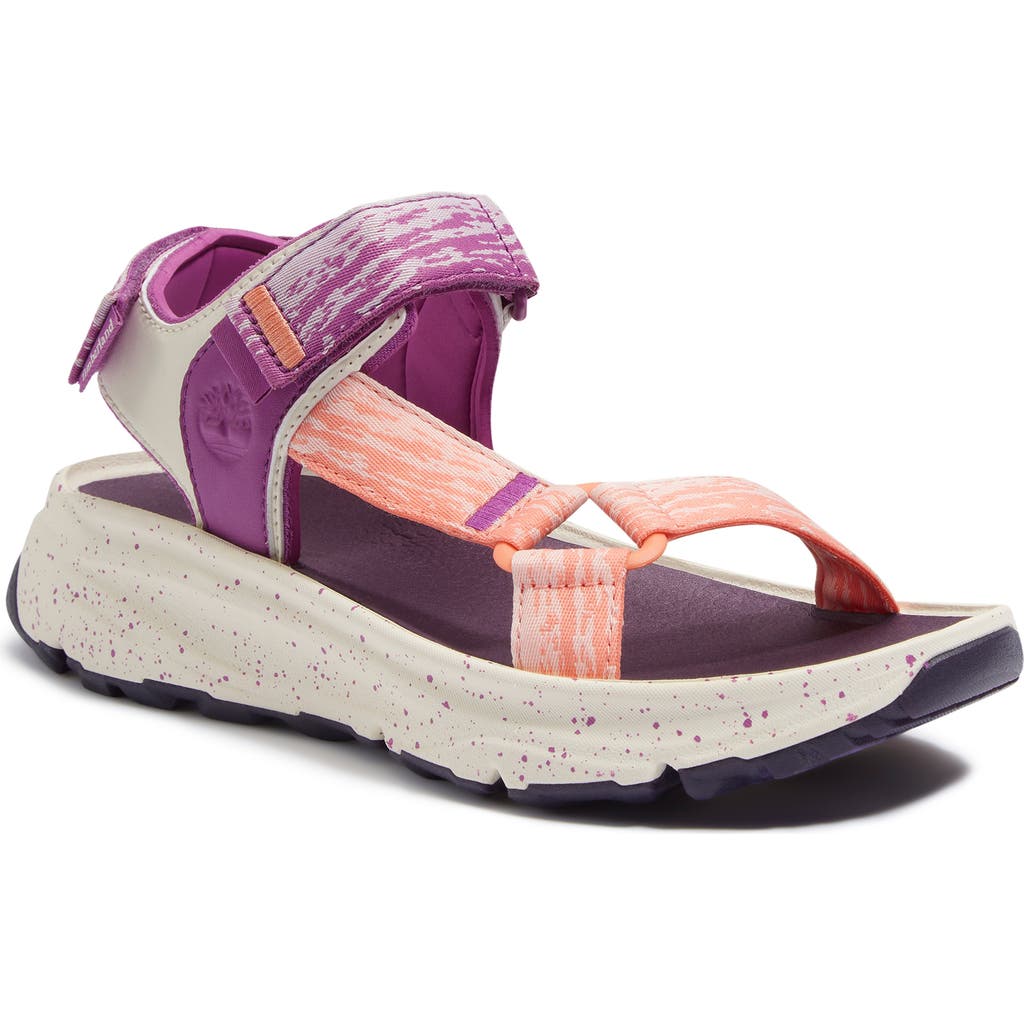 Timberland Motion Dune Sandal In Natural Webbing Light Pink