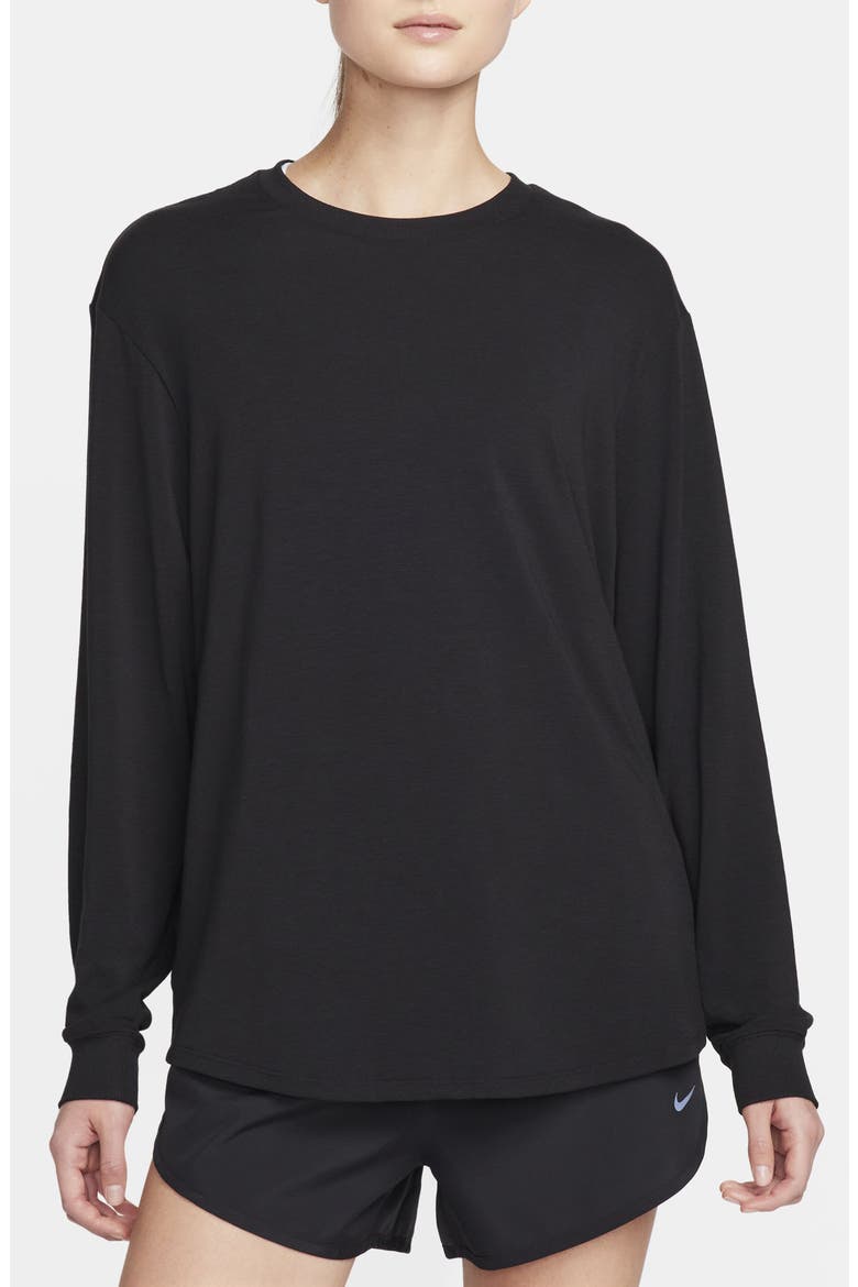 One Relaxed Dri-FIT Top, Main, color, 010 010 BLACK/BLACK