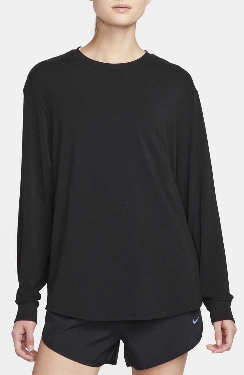 Nike One Relaxed Dri-FIT Top, Main, color, 010 010 Black/Black