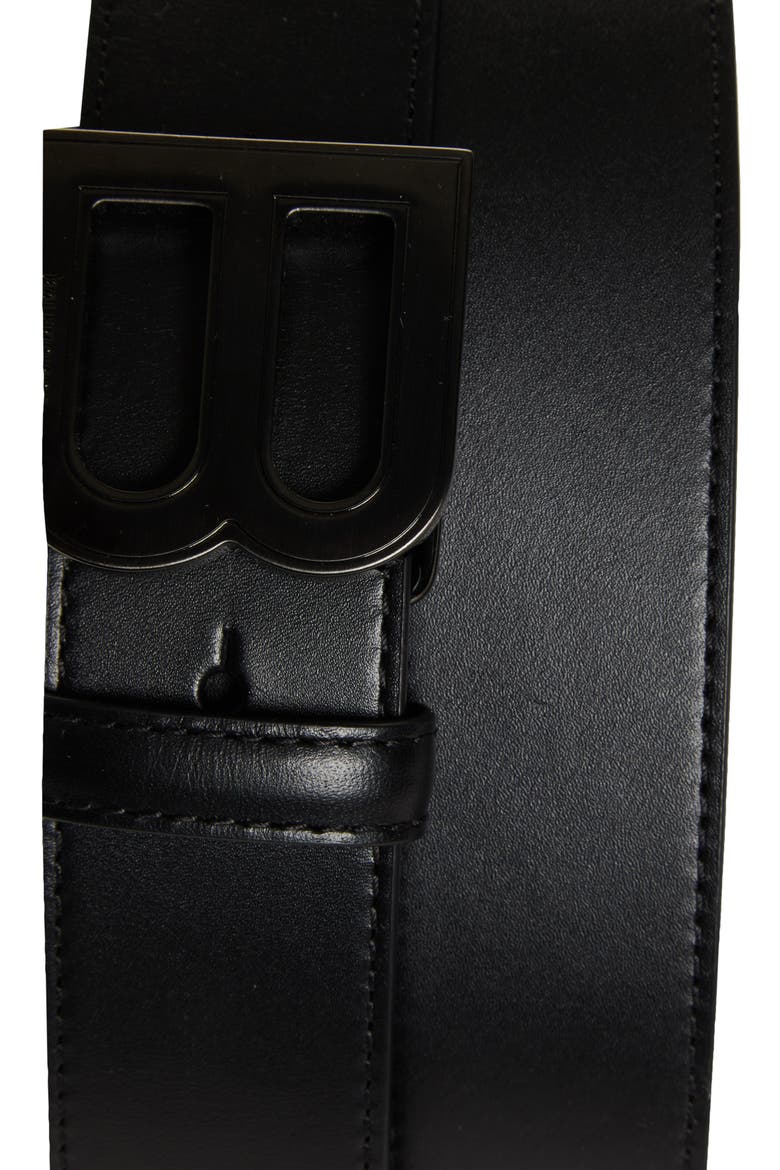 Hourglass Logo Buckle Belt, Alternate, color, BLACK