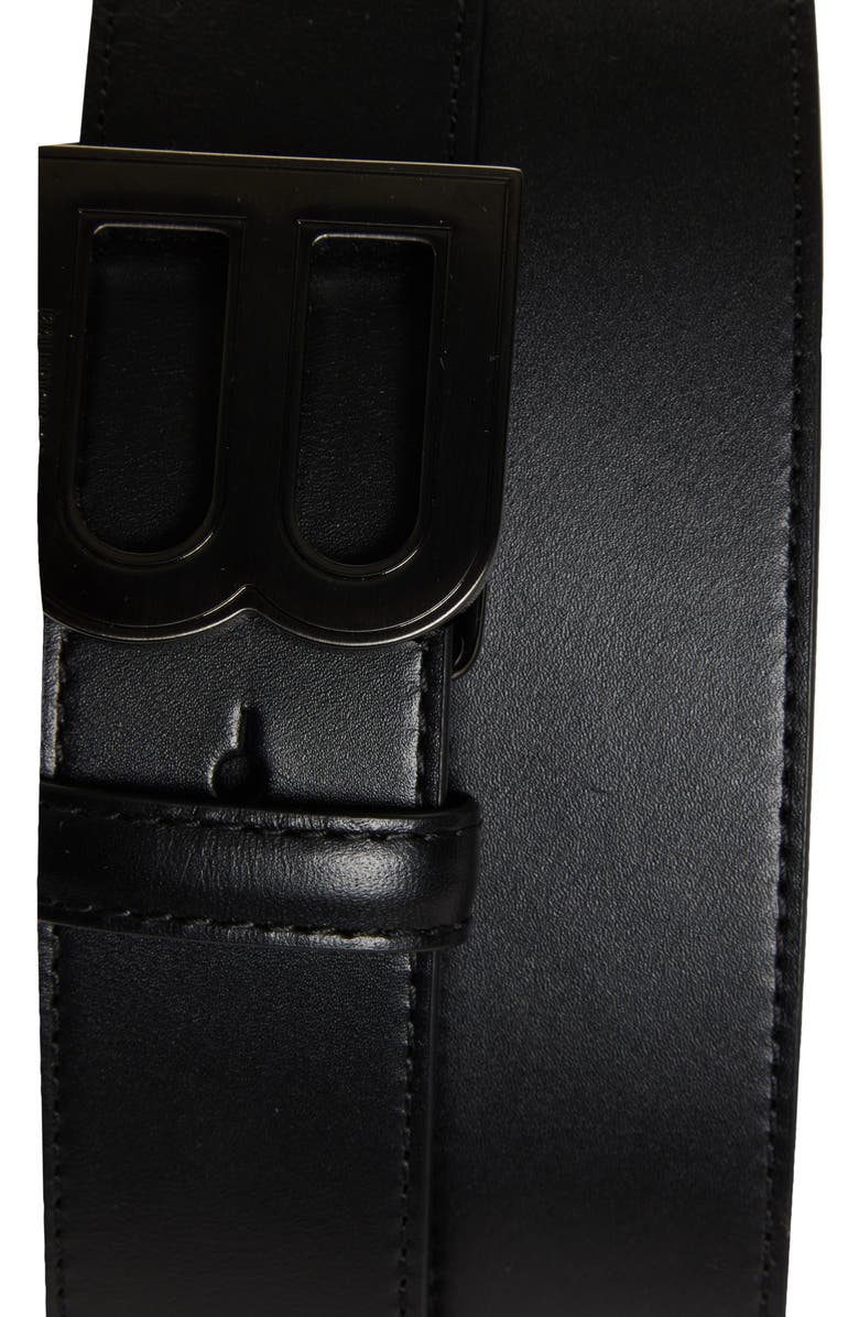 Balenciaga Hourglass Logo Buckle Belt, Alternate, color, 