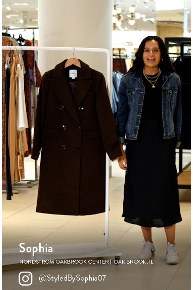 Double Breasted Wool Blend Coat video