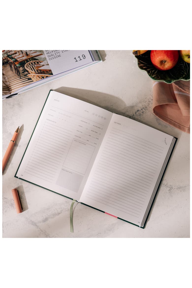Al Fresco Recipe Journal, Alternate, color, MEDIUM GREEN