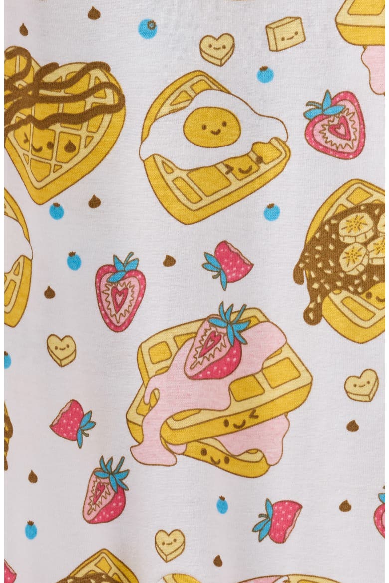 Cruz One-Piece Organic Cotton Footie Pajamas, Alternate, color, WAFFLING ON