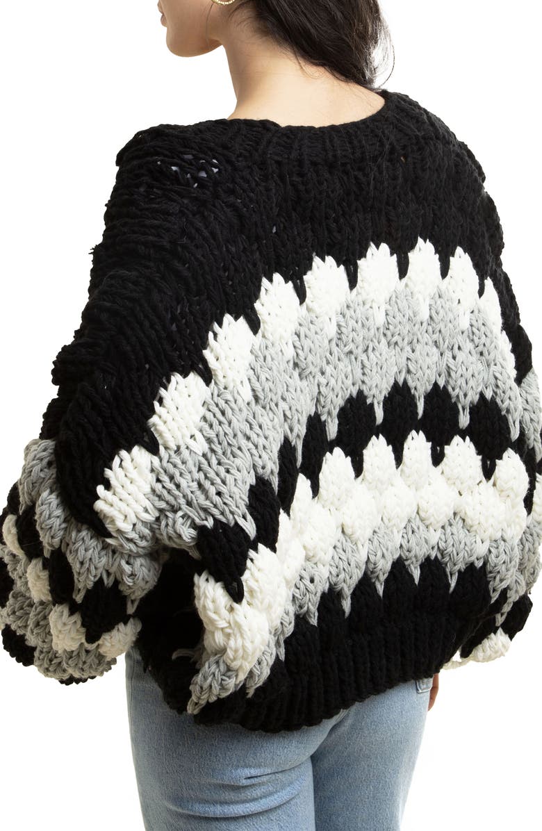 SAACHI Camilla Open Front Crop Cardigan, Alternate, color, Black