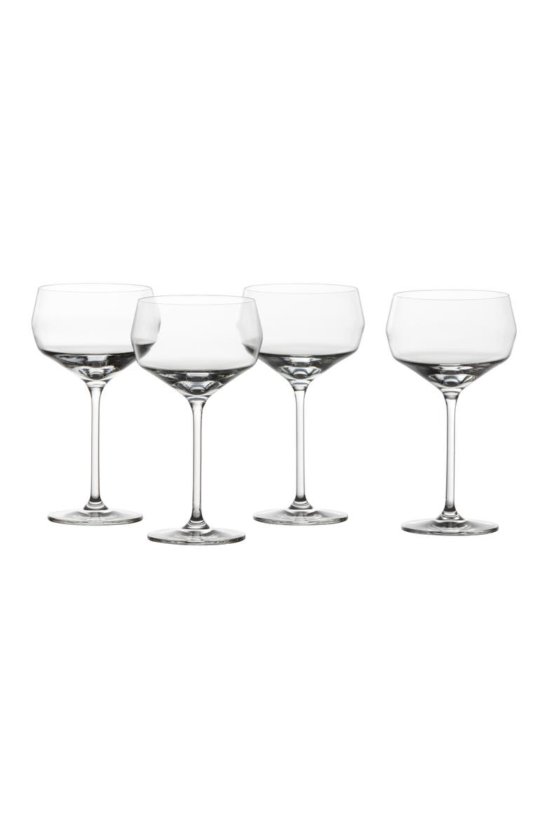 Gigi Set of 4 Coupe Glasses, Alternate, color, CLEAR