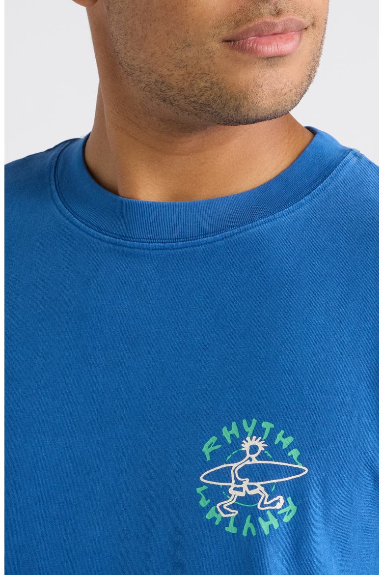 Jaunt Vintage Cotton Graphic T-Shirt, Alternate, color, COBALT