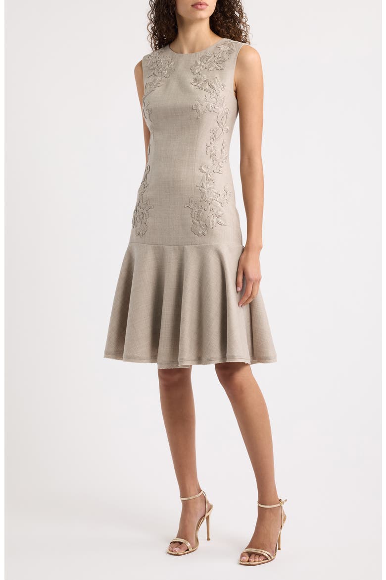 Tate Embroidered Wool Dress, Main, color, OAT