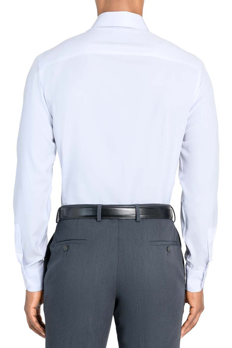 Slim Fit Solid Performance Dress Shirt, Alternate, color, WHITE