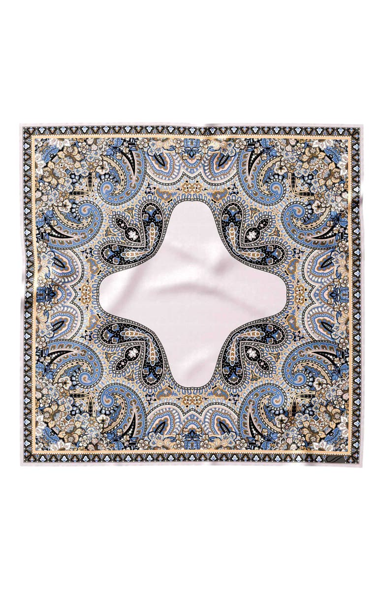 Elizabetta Perugia - Silk Pocket Square for Men, Main, color, Blue And Brown