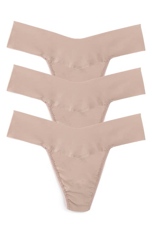 Hanky Panky Breathe Assorted 3-pack V-cut Thongs In Neutral