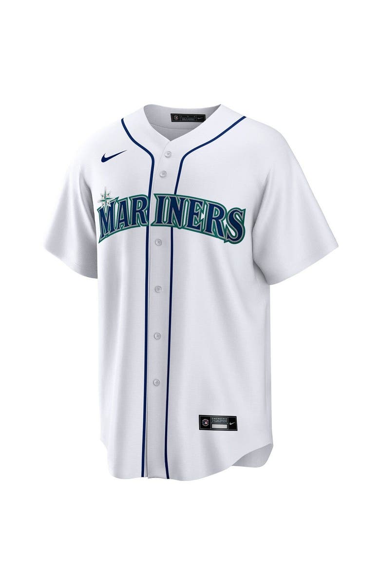 Nike Men's Nike White Seattle Mariners Home Replica Team Jersey, Alternate, color, 