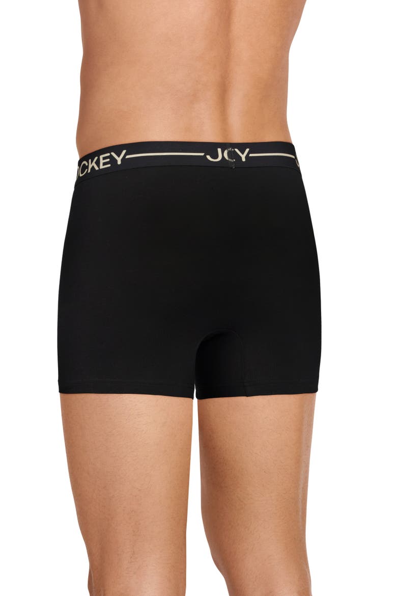 Mens Organic Cotton Stretch 4" Trunk - 3 Pack, Alternate, color, Black