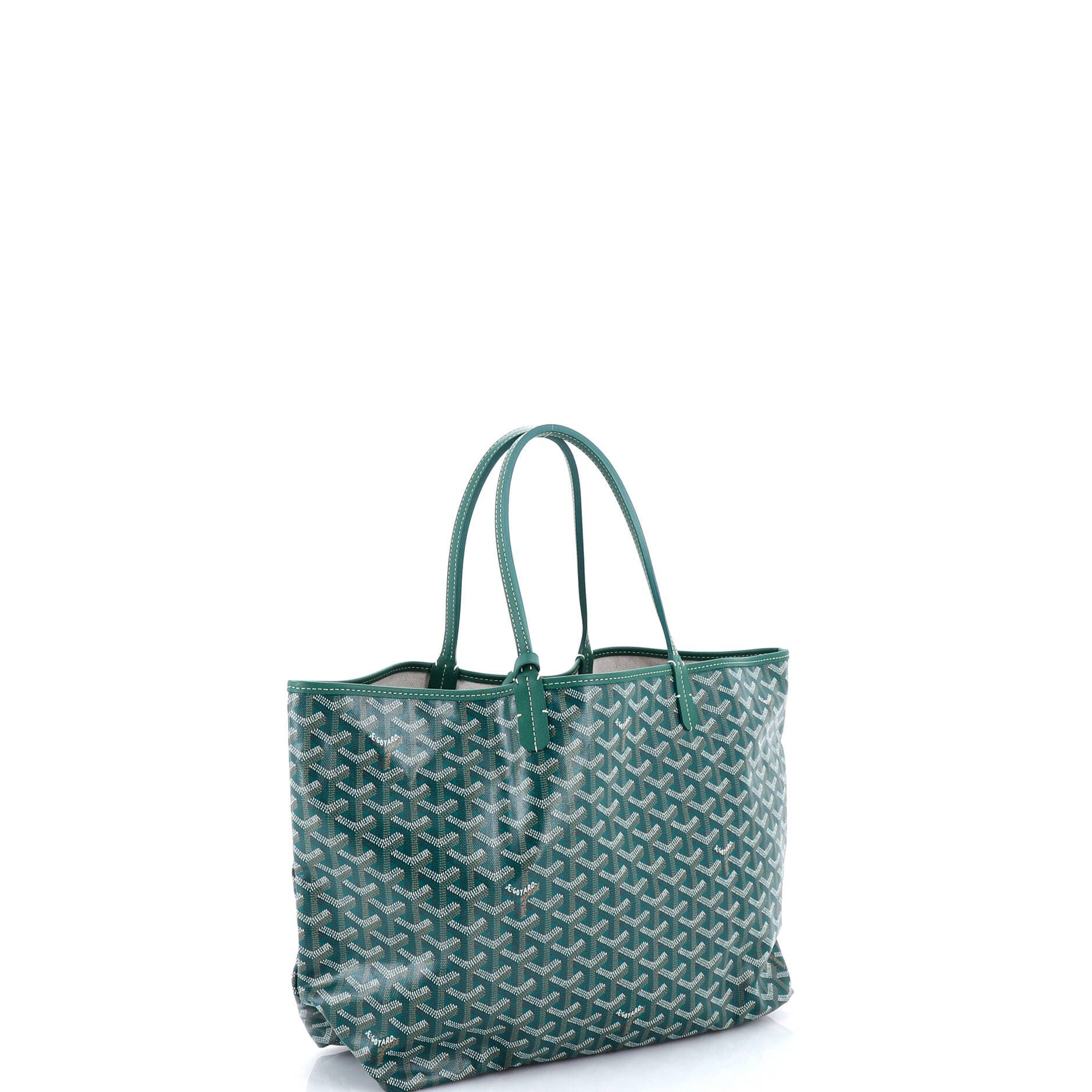 Pre-Owned Goyard Saint Louis Tote Printed Coated Canvas PM, Alternate, color, Green