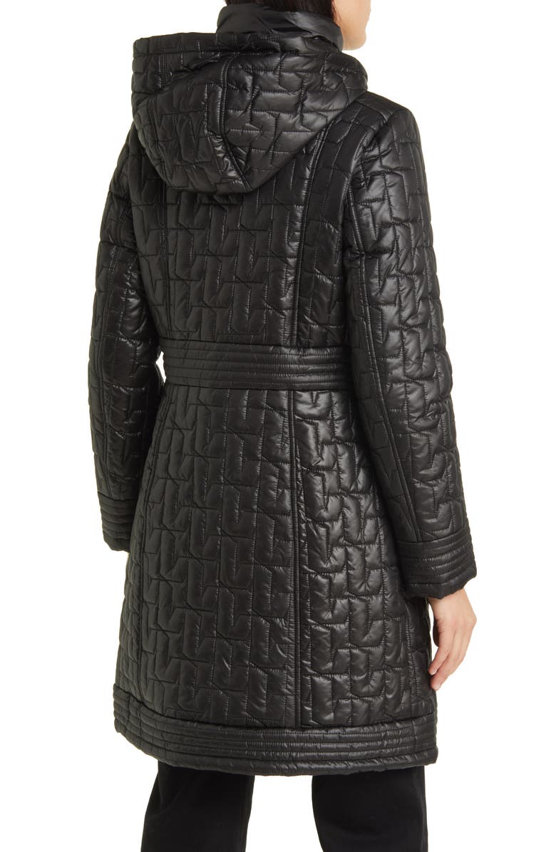 Via Spiga Quilted Hooded Coat, Alternate, color, 