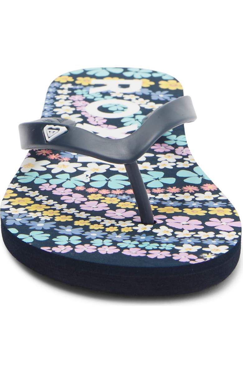 Roxy Tahiti VII Flip Flop, Alternate, color, Navy Overflow