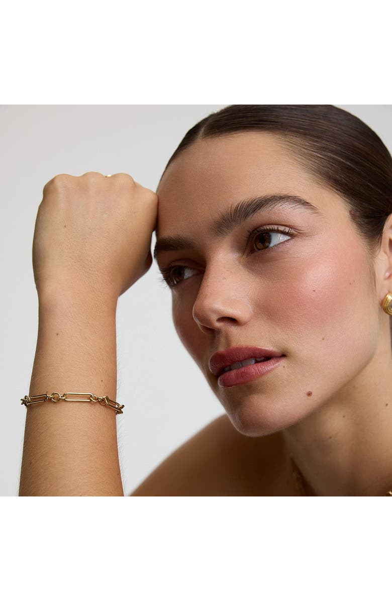 D.LOUISE Love Link T-Bar Chain Bracelet, Alternate, color, Gold