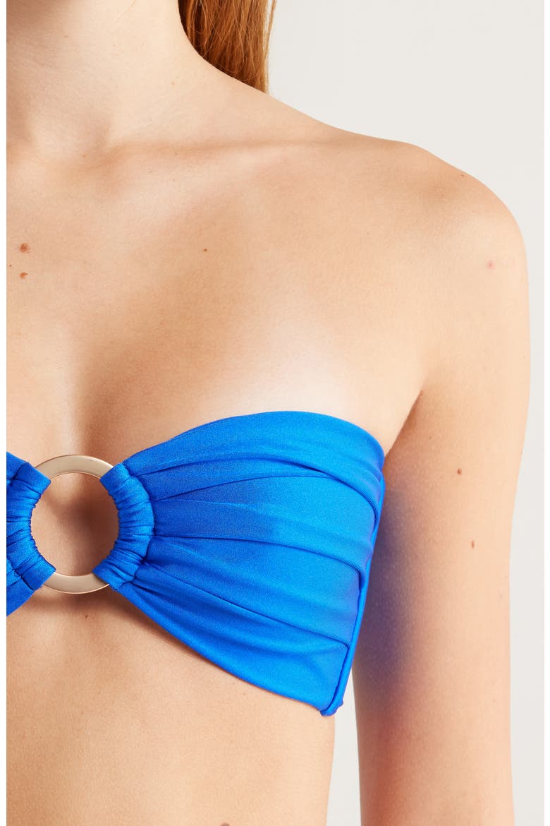Strapless O-Ring Bikini Top, Alternate, color, BLUE LAGOON