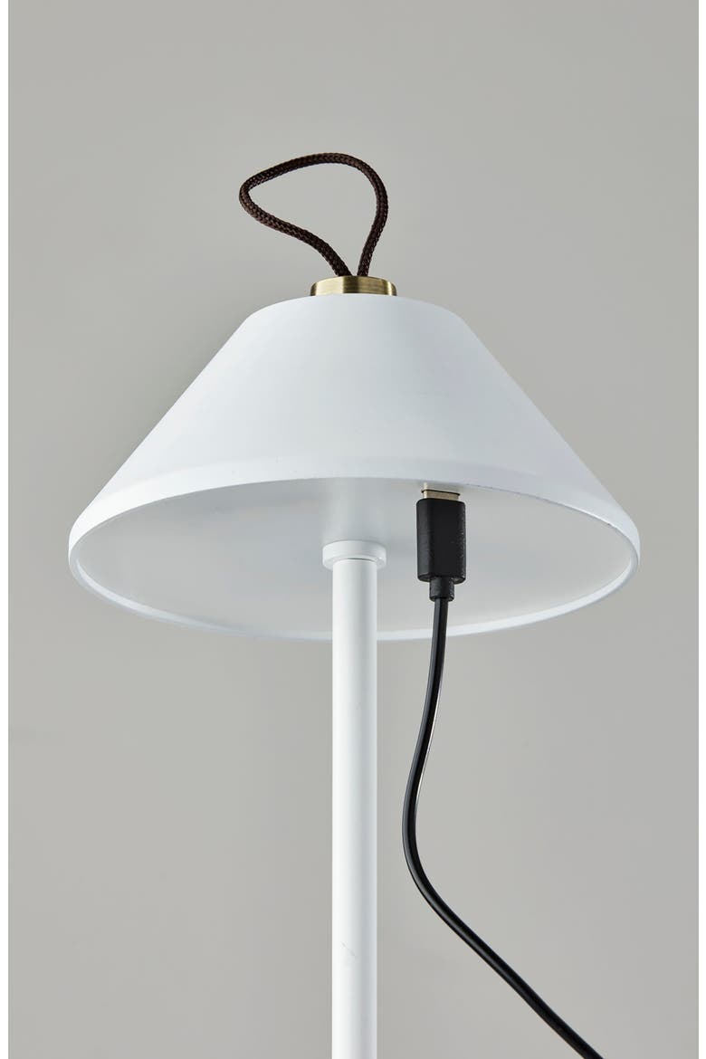 Danny Cordless LED Lamp, Alternate, color, WHITE / ANTIQUE BRASS