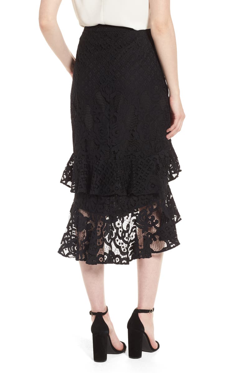 Chelsea28 Tiered Lace Midi Skirt, Alternate, color, 