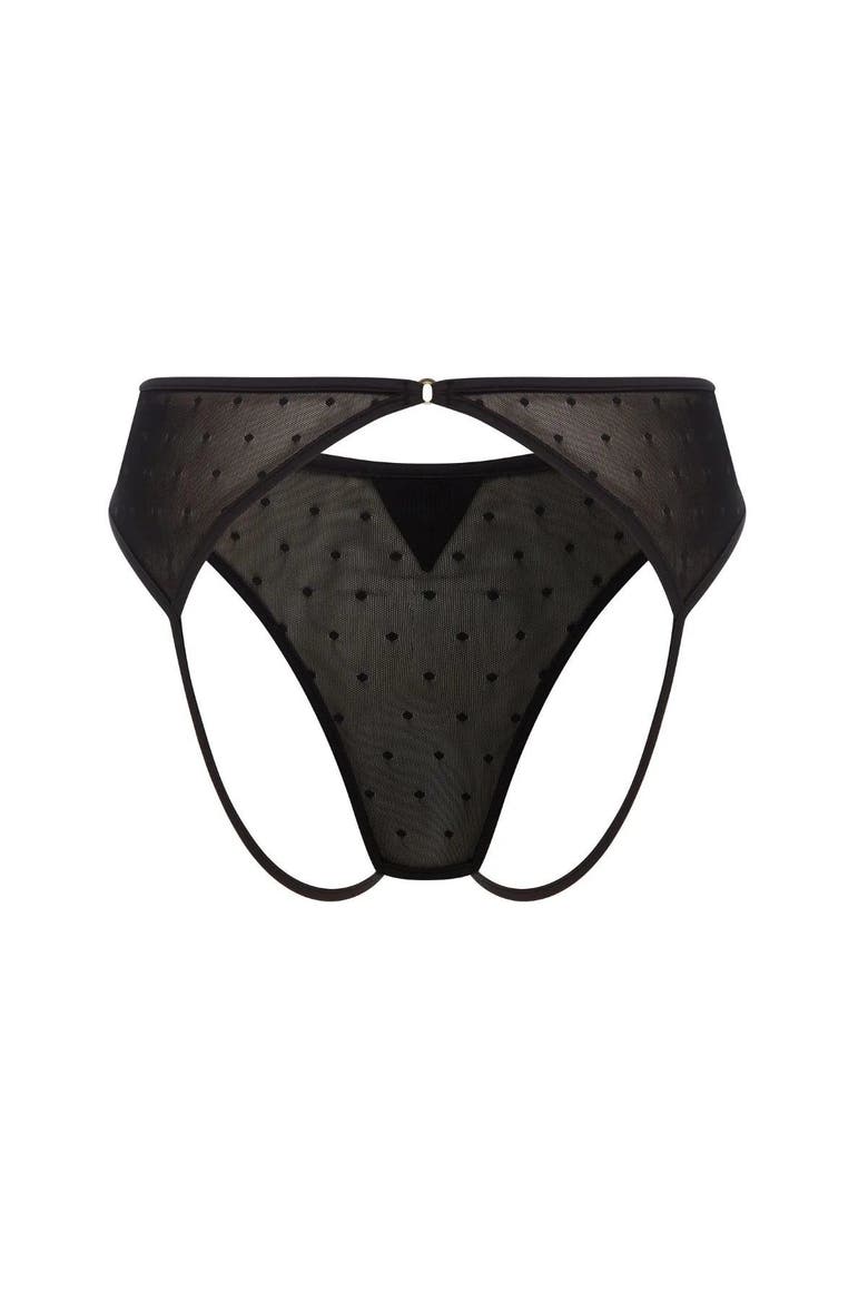 Matilda Ouvert Lace Panties, Alternate, color, Black