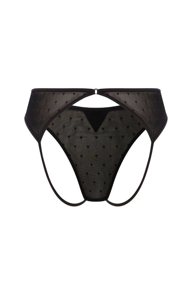 House Of Silk Matilda Ouvert Lace Panties, Alternate, color, Black