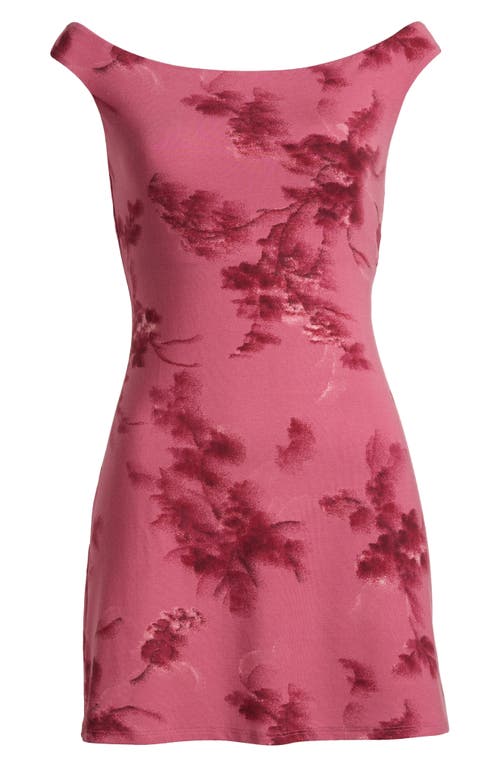 Reformation Lia Off The Shoulder Jersey Minidress In Pink