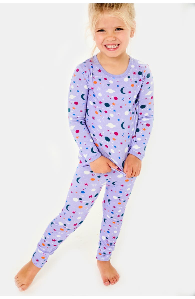 Clover Baby & Kids Long Sleeve Pajama Set - Luna Lavender, Alternate, color, Luna Lavender