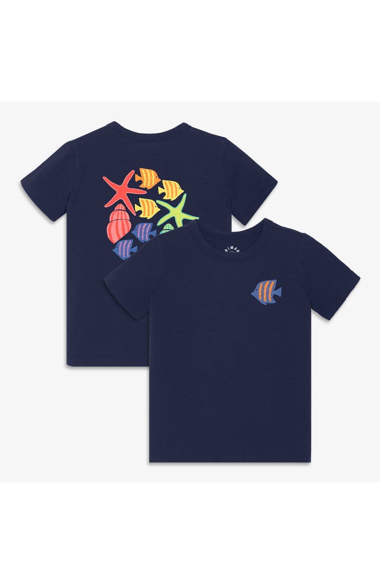 Primary Kids Under The Sea Tee, Main, color, Navy