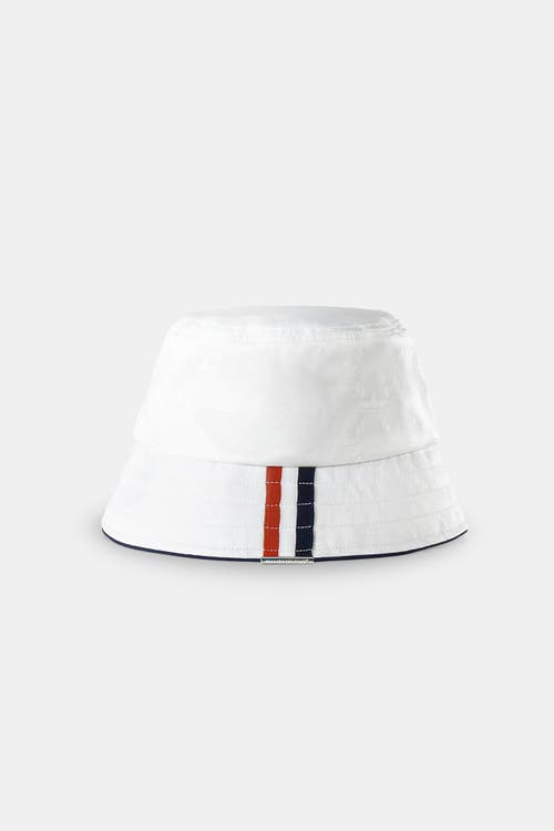 Malibu Ski Club Snow Monogram Bucket Hat In White