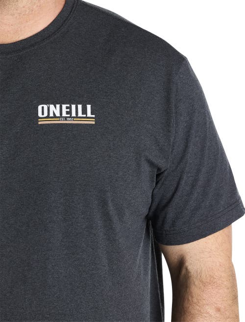 O'neill Big & Tall Sun Supply Graphic Tee In Black Heather
