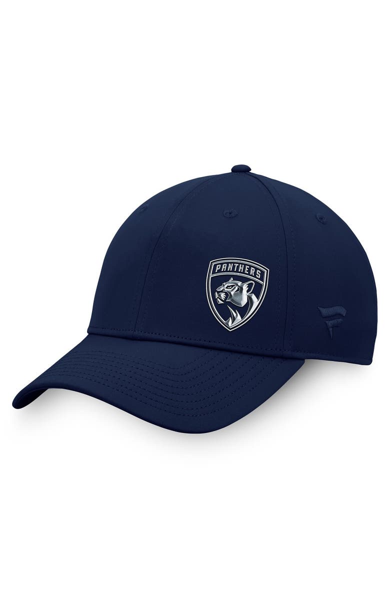 FANATICS Men's Fanatics Branded  Navy Florida Panthers Authentic Pro Road Side Logo Adjustable Hat, Main, color, 