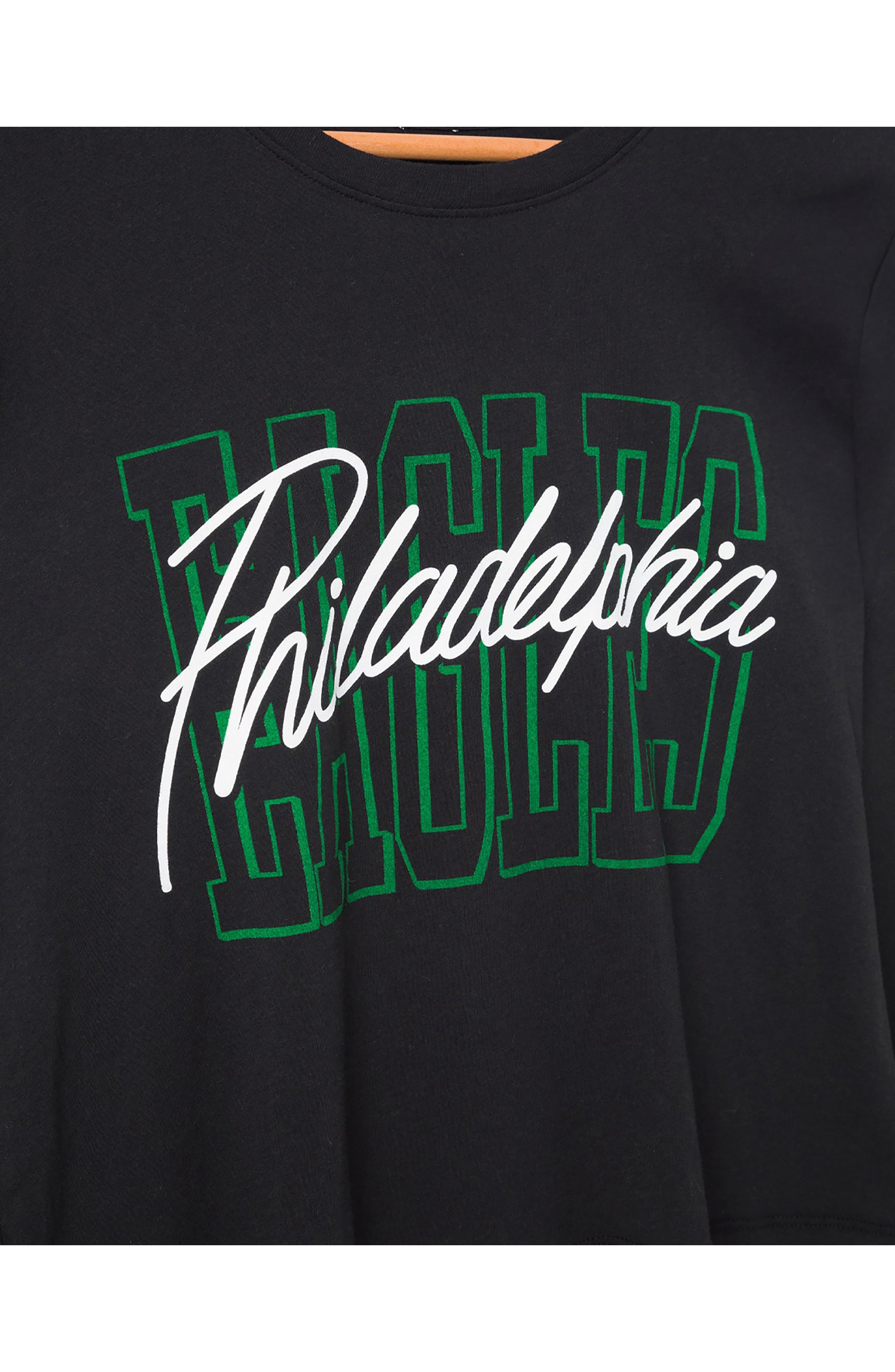 Junk Food Philadelphia Eagles Long Sleeve Graphic Crop T-Shirt (Women ...