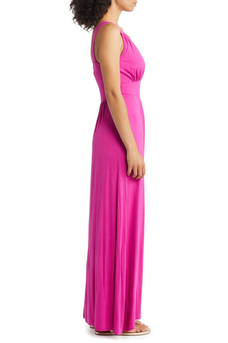 Empire Waist Sleeveless Maxi Dress, Alternate, color, MAGENTA