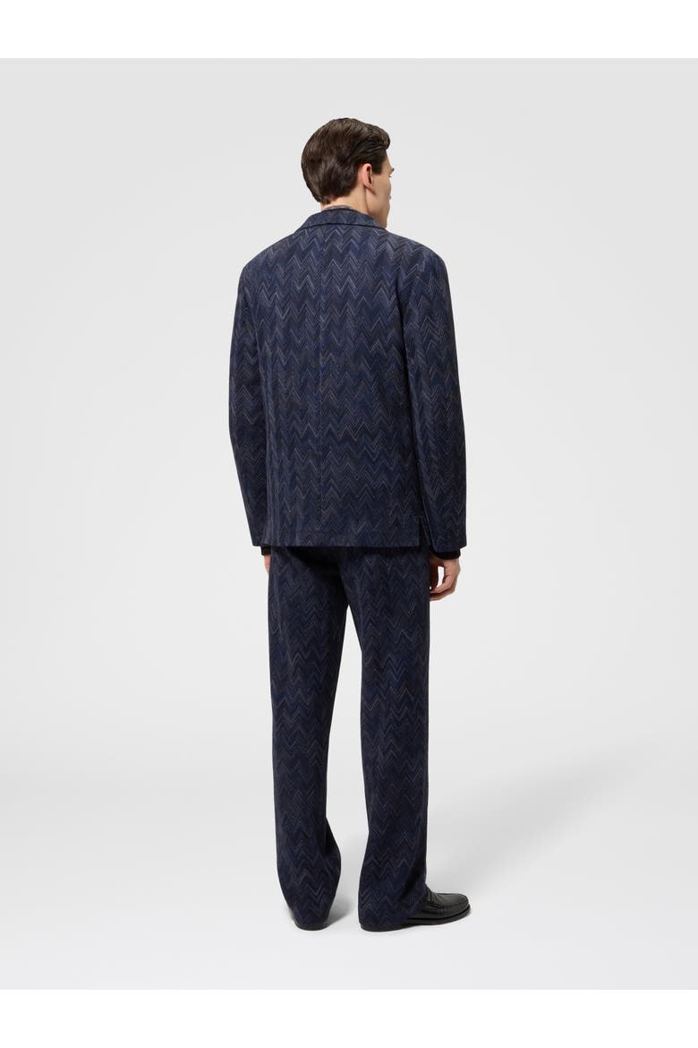 Cotton And Viscose Zig Zag Blazer, Alternate, color, Multicoloured